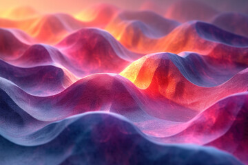 Fototapeta premium Abstract 3D landscape evoking a sense of depth and exploration in digital space
