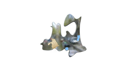 [アルファチャンネル]弘前の地形を強調する青森県の3D透視投影図形