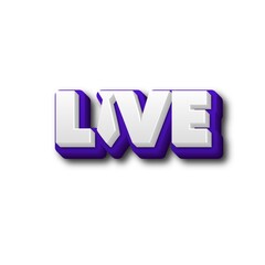 3D Live text poster art