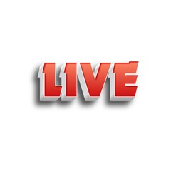 3D Live text poster art