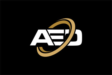 AEO creative letter logo design vector icon illustration - obrazy, fototapety, plakaty
