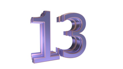  3d number 13