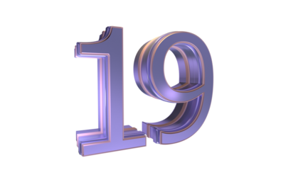  3d number 19