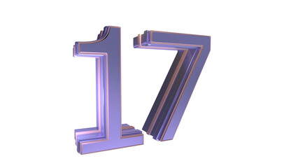  3d number 17