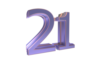  3d number 21