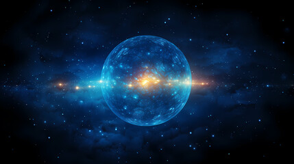 Fototapeta premium Space galaxy background, 3D illustration of nebulae in the universe