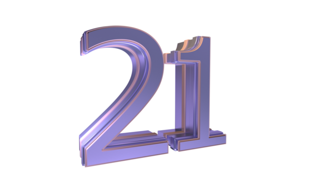  3d number 21