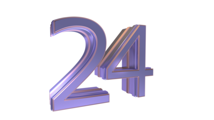  3d number 24