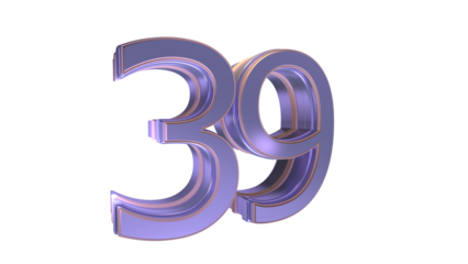  3d number 39