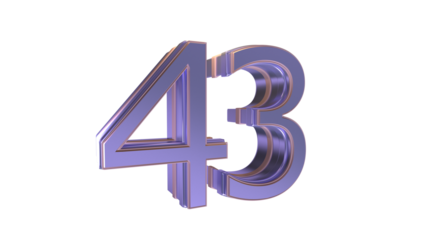  3d number 43