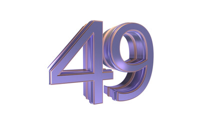  3d number 49