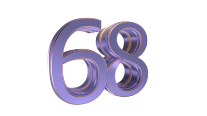 Lavender 3d number 68