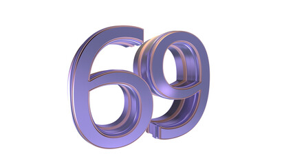 Lavender 3d number 69