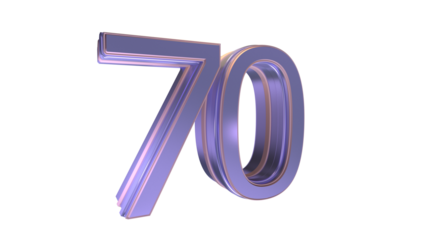 Lavender 3d number 70