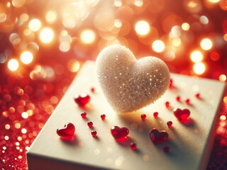 Obraz premium Background with hearts. AI