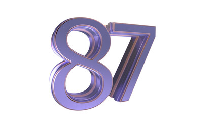 Lavender 3d number 87