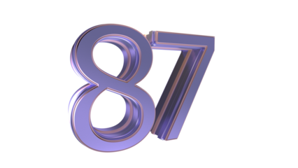 Lavender 3d number 87