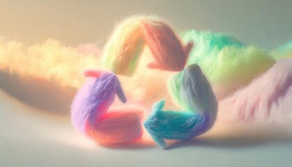 Fototapeta premium Fluffy recycle icon