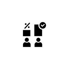 Government election, Raised hands, Document checklist. Online poll result.  Election and voting icon set. Editable vector stroke. Candidate, Politics voting and People vote.   