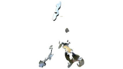 [アルファチャンネル]佐世保の地形を強調する長崎県の3D透視投影図形