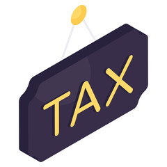 A creative design icon of tax board 