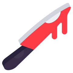 Trendy vector design of bloody knife 