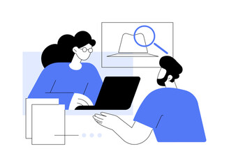 Interview people isolated cartoon vector illustrations.