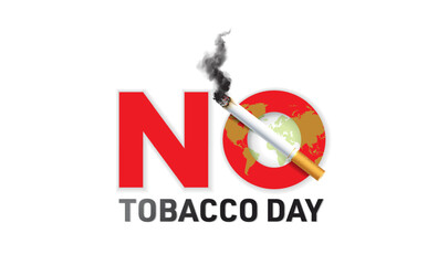 World no smoking day or no tobacco. Stop smoking creative concept. Poster design.