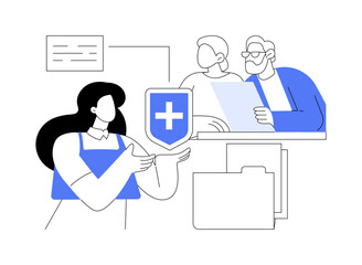 Health insurance for seniors isolated cartoon vector illustrations.