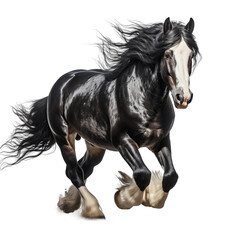Obraz premium black horse isolated on white