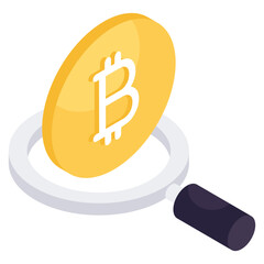 An icon design of bitcoin isolated on white background 