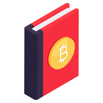 Perfect design icon of bitcoin book