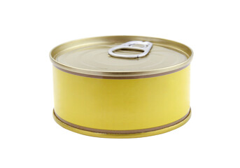 Tin can isolated on white.