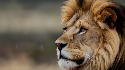 Naklejka premium Majestic Lion