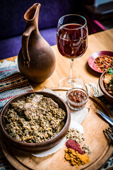 Egyptian oriental meal for meat and chicken