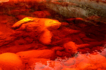Surreal Red Waters and Rocky Edges of Rio Tinto