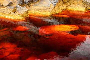 Surreal Red Waters and Rocky Edges of Rio Tinto