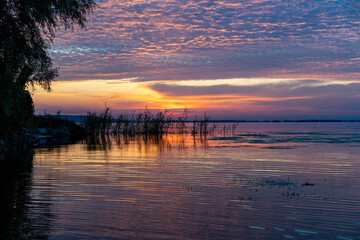 The Great Russian Volga River and its banks.