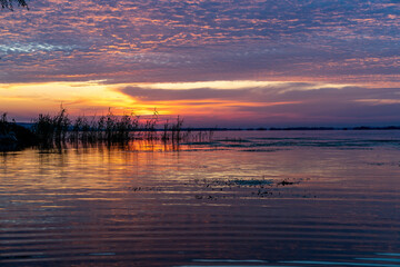 The Great Russian Volga River and its banks.