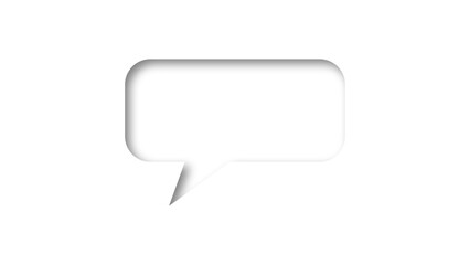 speech bubble shape with white background. space for text. abstract blank area for rill text of font.