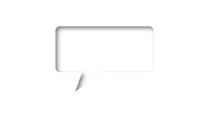 speech bubble shape with white background. space for text. abstract blank area for rill text of font.