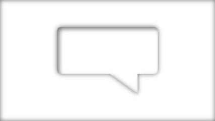 Fototapeta premium speech bubble shape with white background. space for text. abstract blank area for rill text of font.