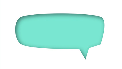 speech bubble shape with white background. space for text. abstract blank area for rill text of font.