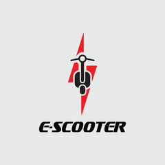 e scooter logo design vector