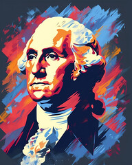Illustrated portrait of George Washington