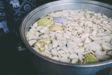 The Noodle soup with vegetable 