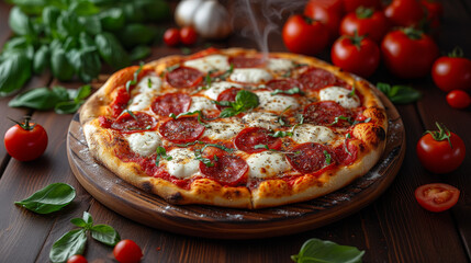 italian salami mozzerella pizza