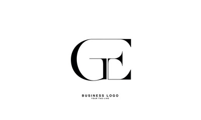 GE ,GE ,E ,G ,Abstract Letters Logo Monogram