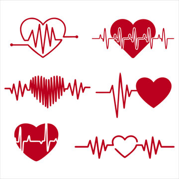 Medicine Heart rate Electrocardiography. Vector illustration.