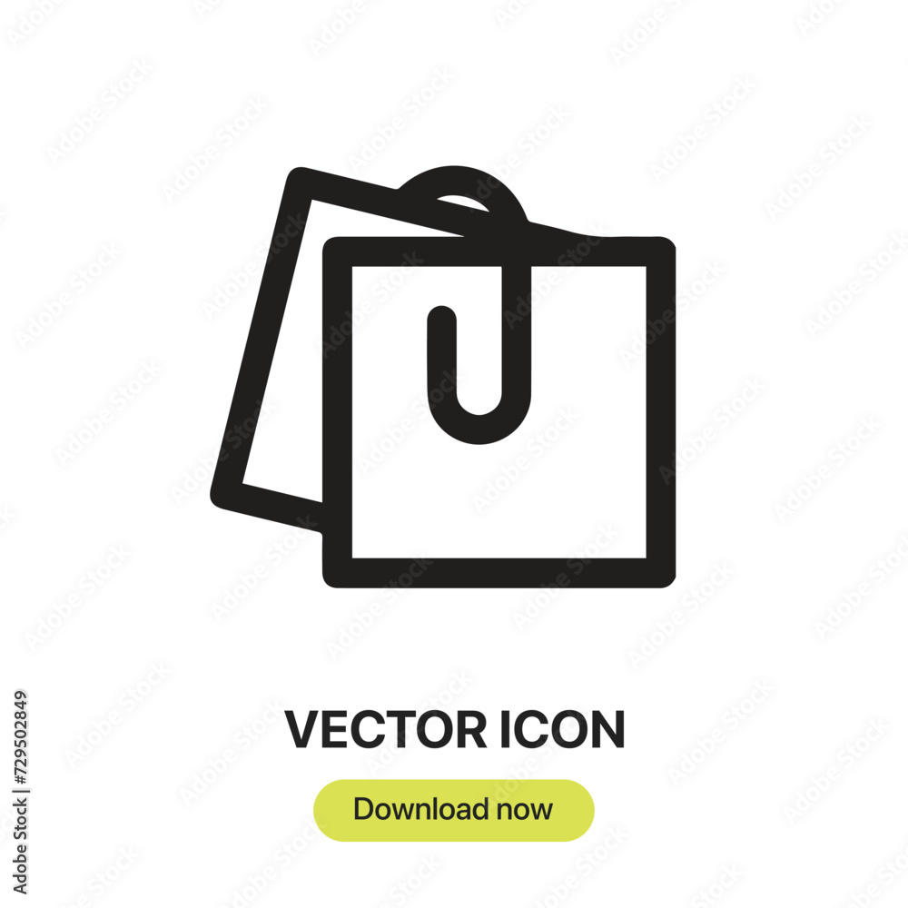 Poster notes icon vector. linear-style sign for mobile concept and web design. notes symbol illustration. p